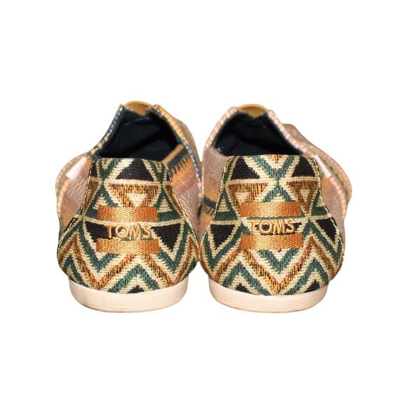 TOMS $60 Cloudbound Alpargata Loafer Flat Mango Striped Global Woven Size 7 - Picture 5 of 7